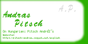 andras pitsch business card